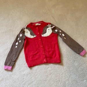 Mini Boden Reindeer Cardigan size 7-8